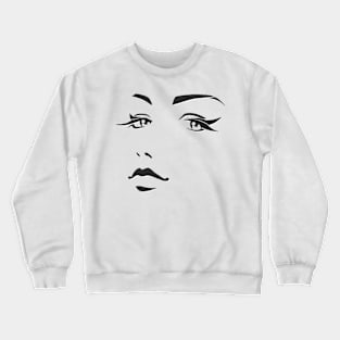 black white face Crewneck Sweatshirt